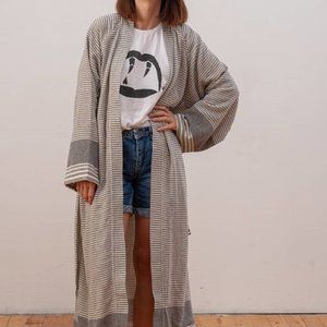 COPY - Neci 100% Cotton Kimono (Grey + White) NWT